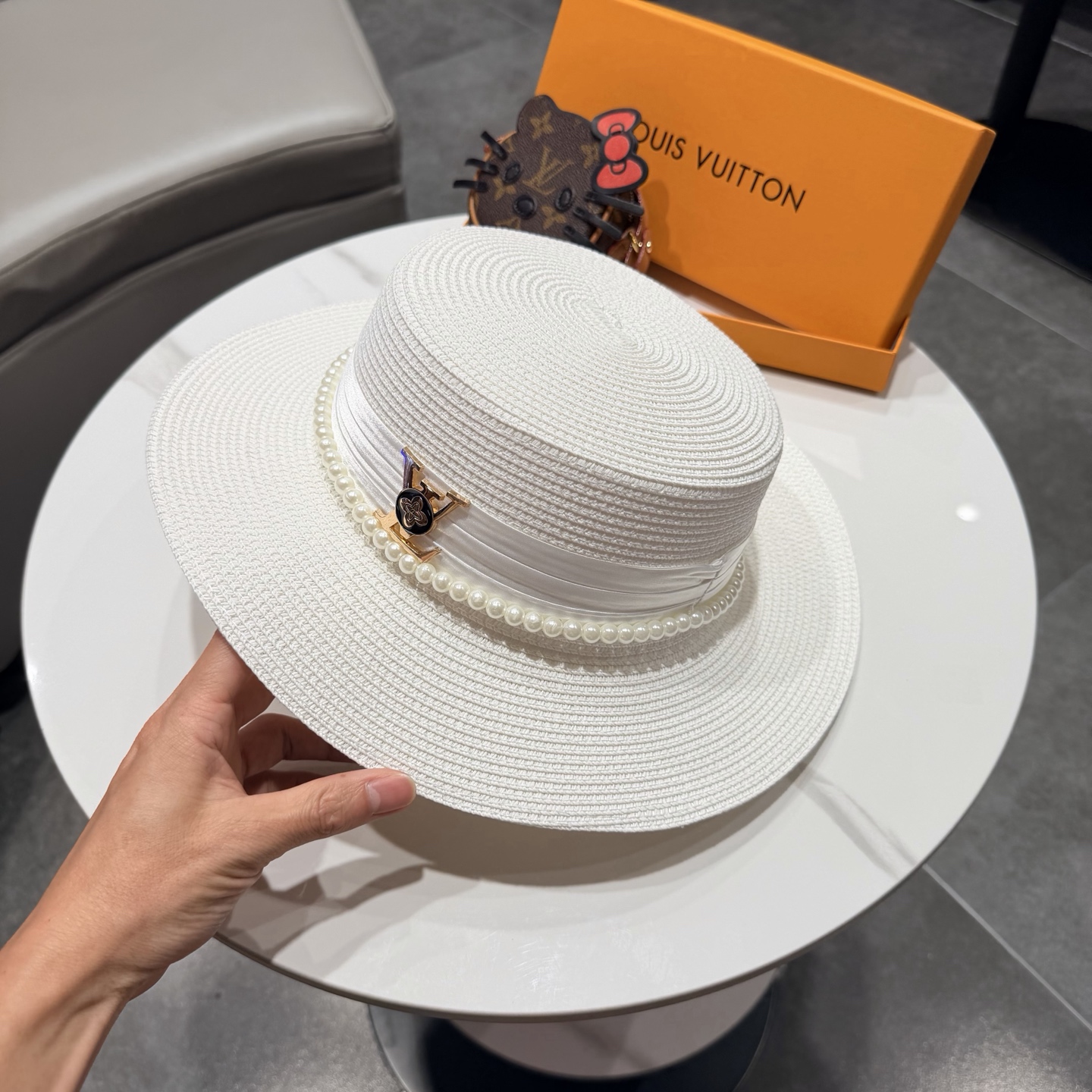 lv新款平顶草帽 头围57cm