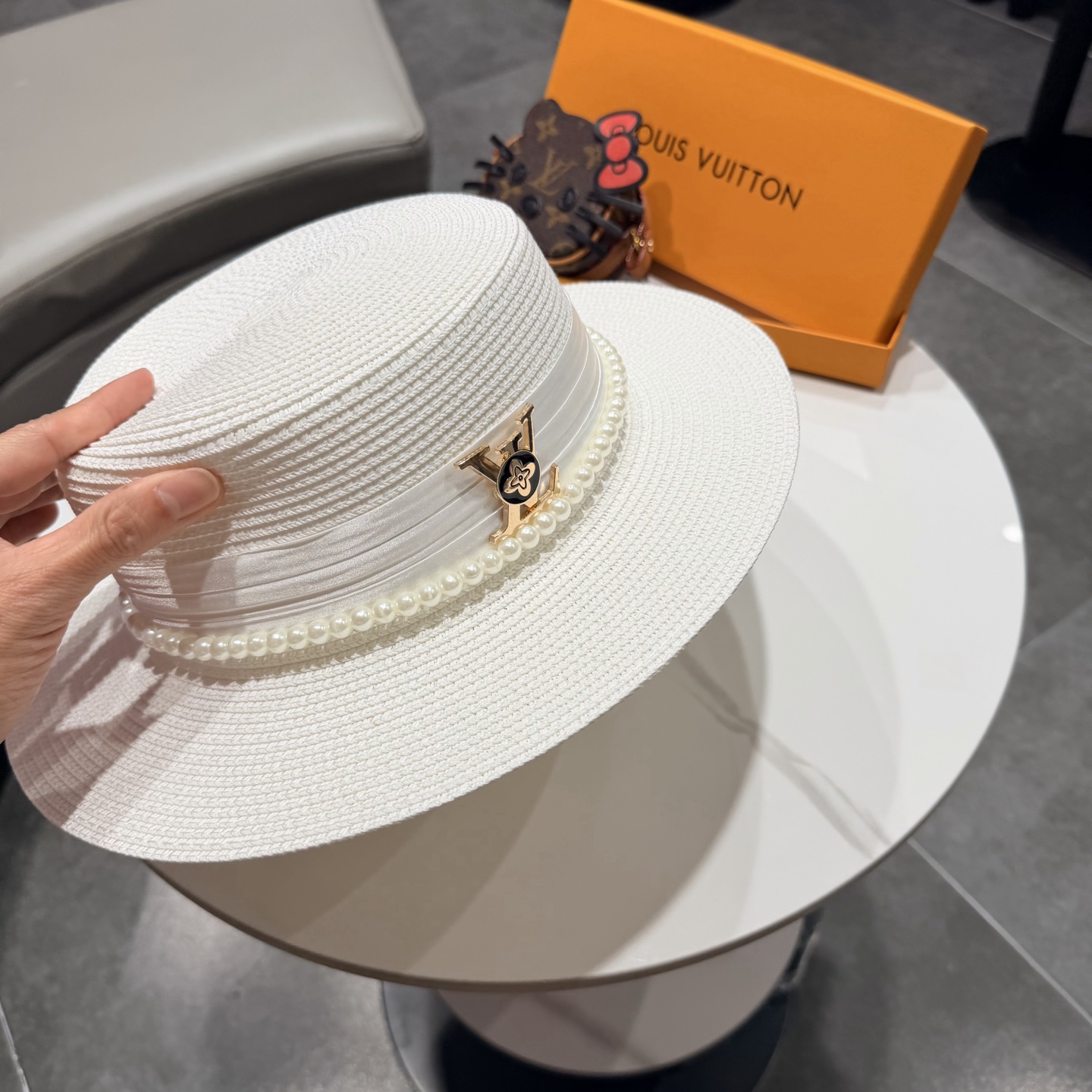 lv新款平顶草帽 头围57cm