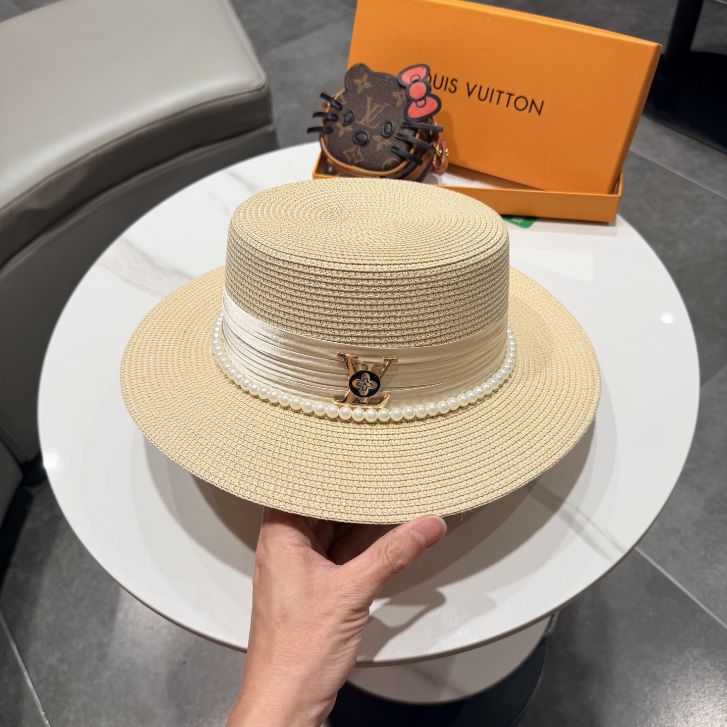 lv新款平顶草帽 头围57cm