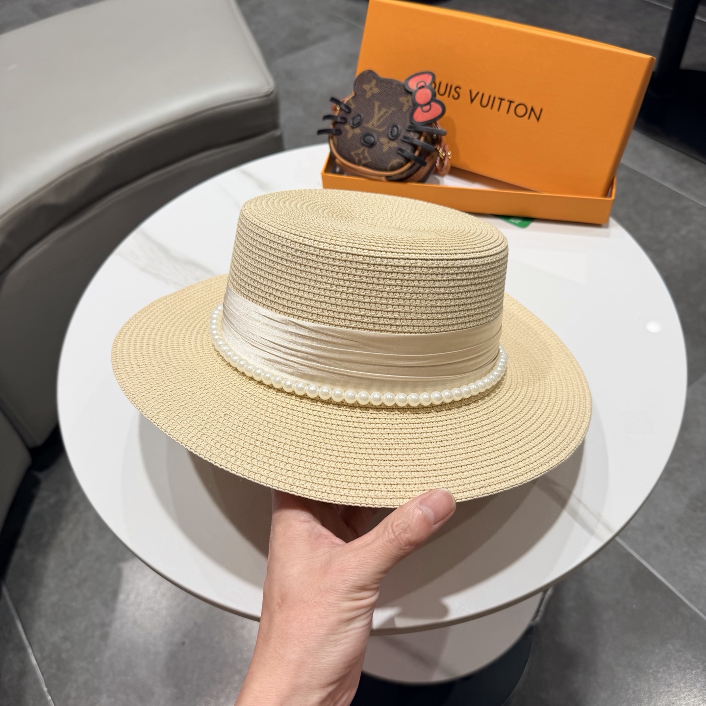 lv新款平顶草帽 头围57cm