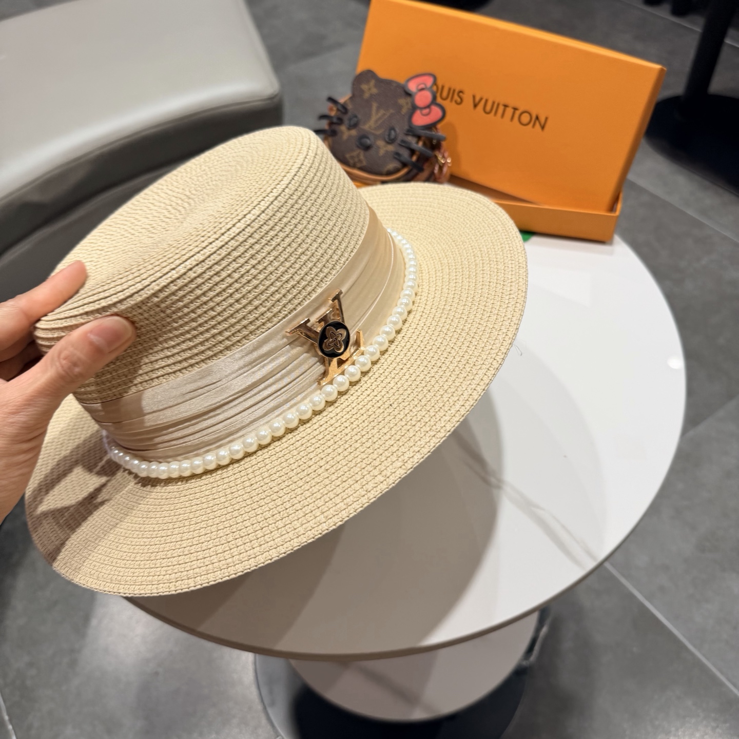 lv新款平顶草帽 头围57cm
