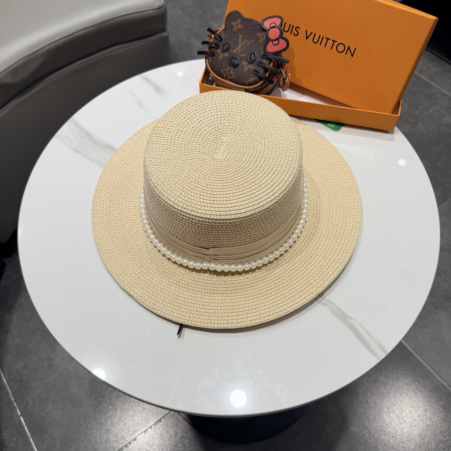 lv新款平顶草帽 头围57cm