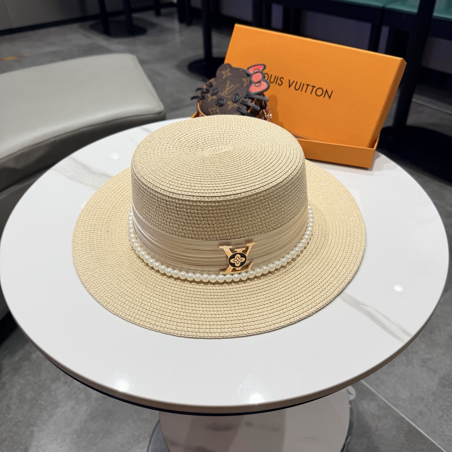lv新款平顶草帽 头围57cm