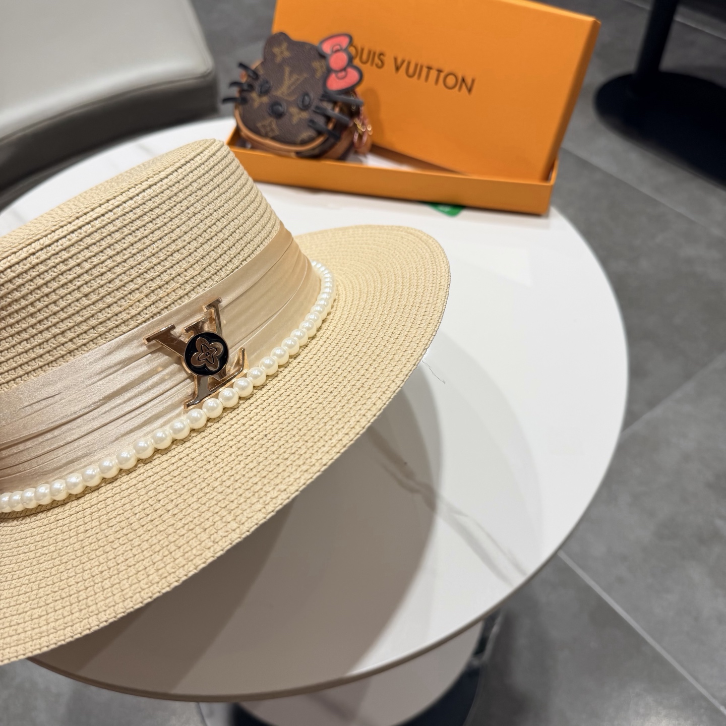 lv新款平顶草帽 头围57cm