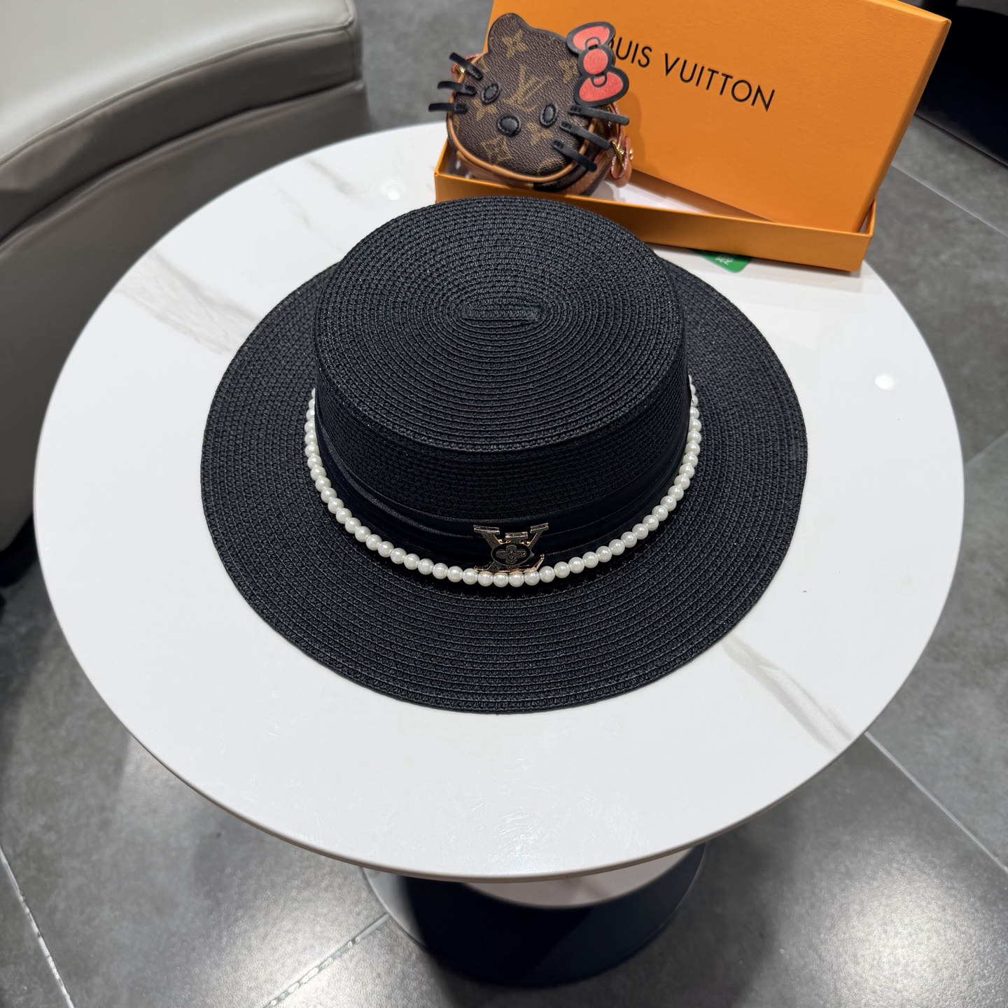 lv新款平顶草帽 头围57cm