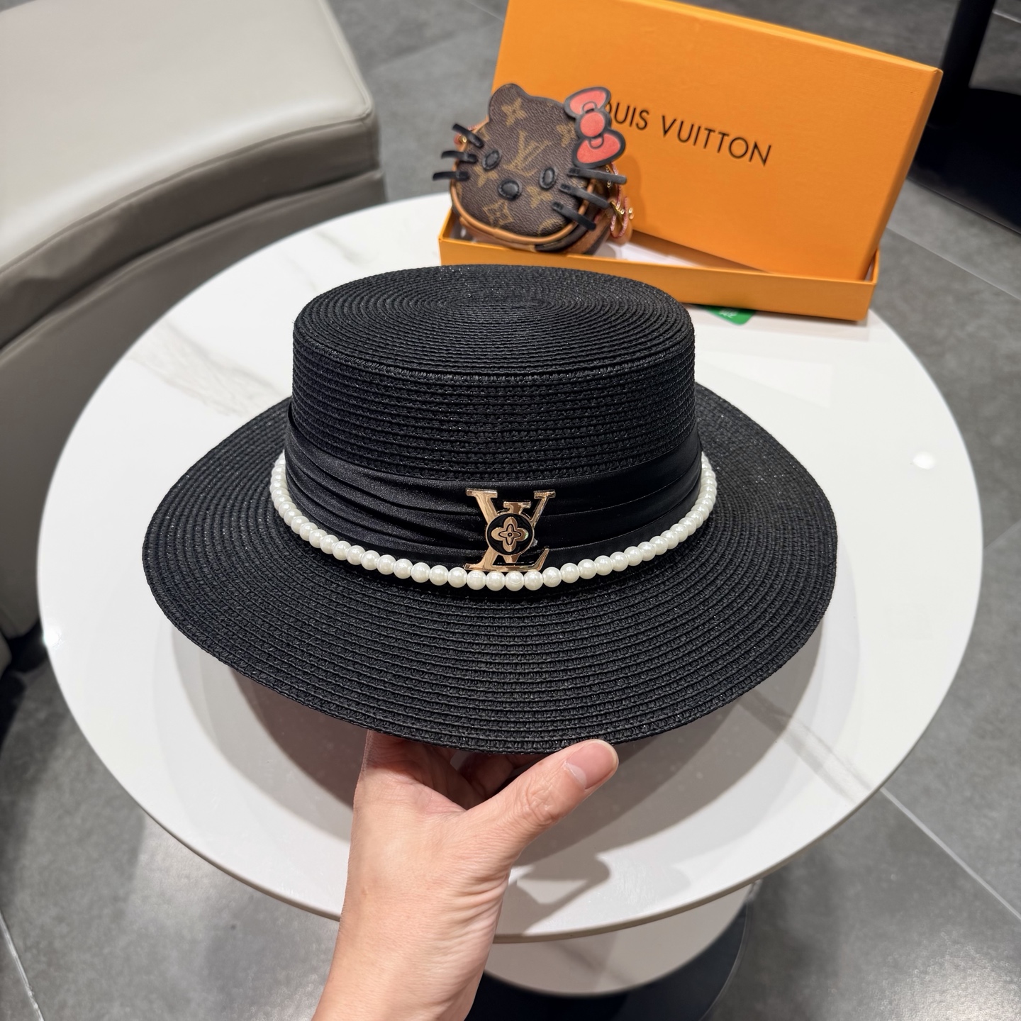 lv新款平顶草帽 头围57cm