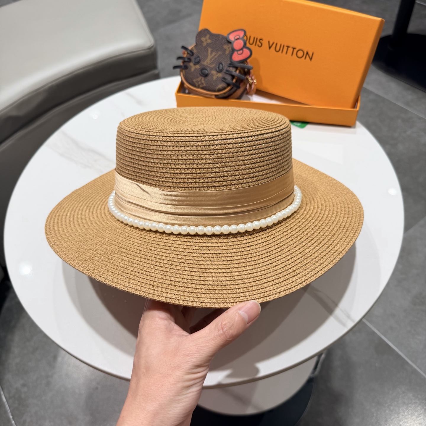 lv新款平顶草帽 头围57cm
