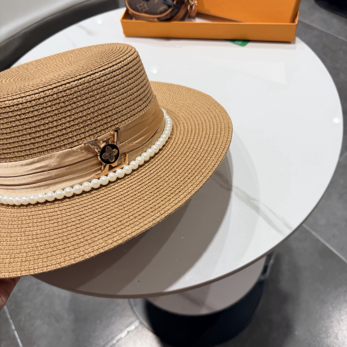 lv新款平顶草帽 头围57cm