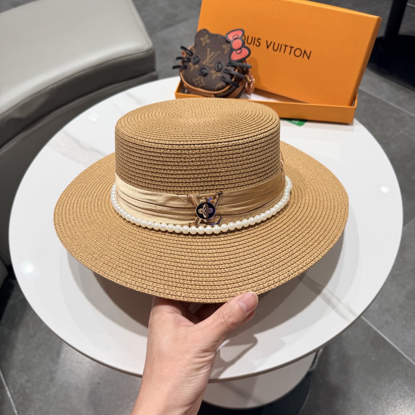 lv新款平顶草帽 头围57cm