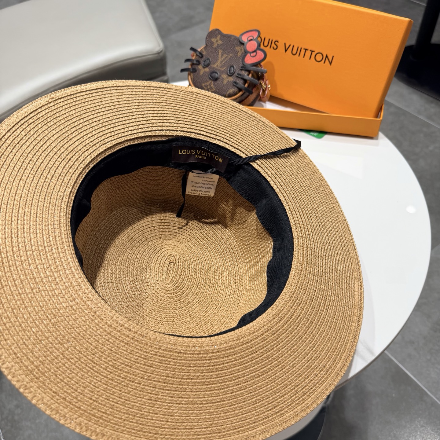 lv新款平顶草帽 头围57cm