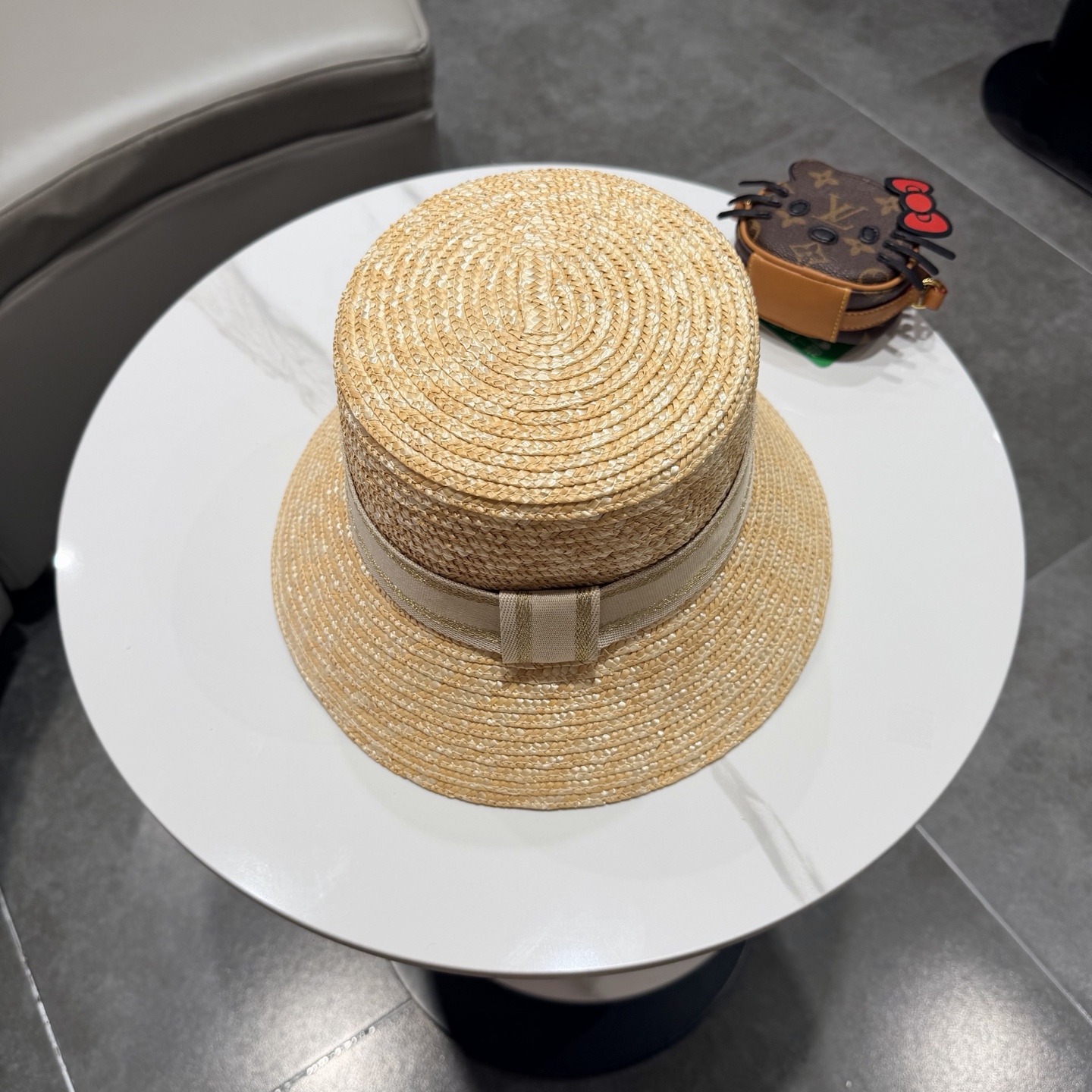 Dior迪奥麦秆草礼帽，头围57cm