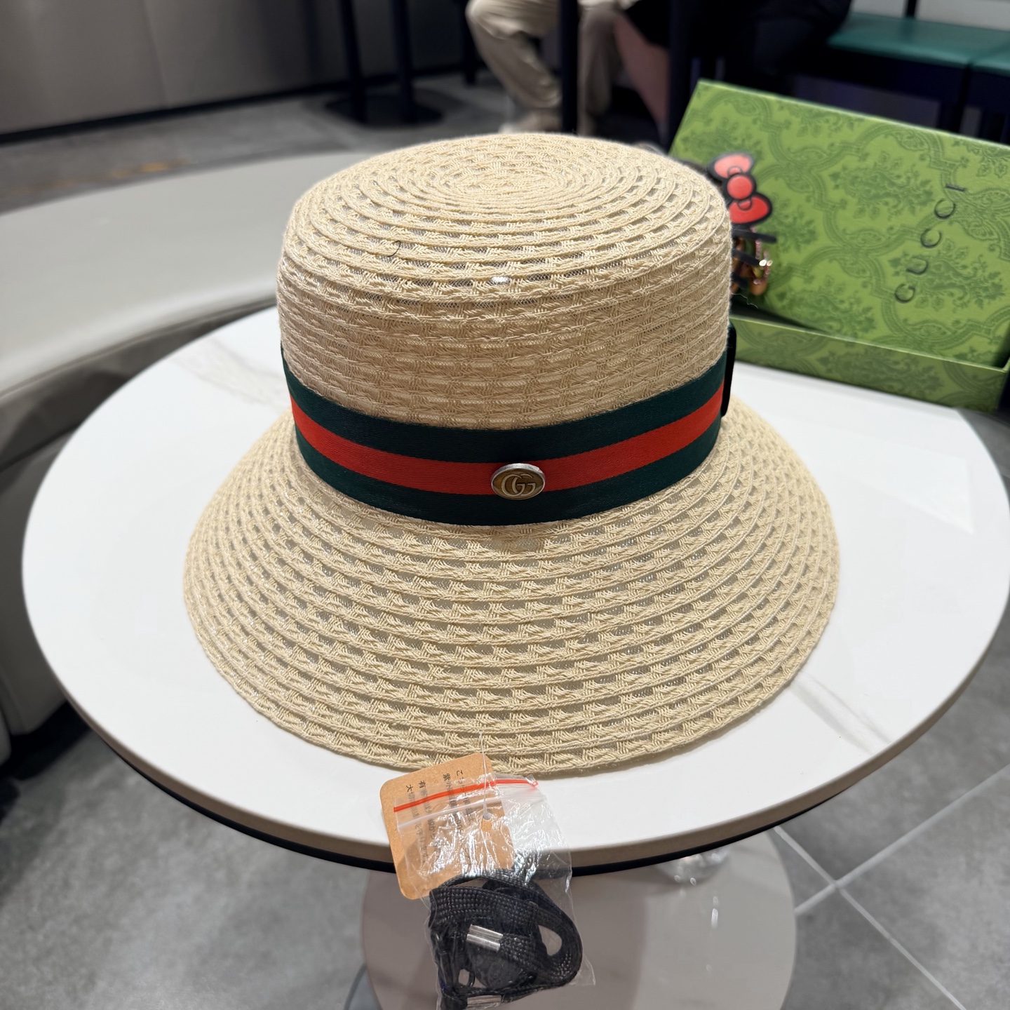 古奇新款桶帽，遮阳草帽，头围57cm