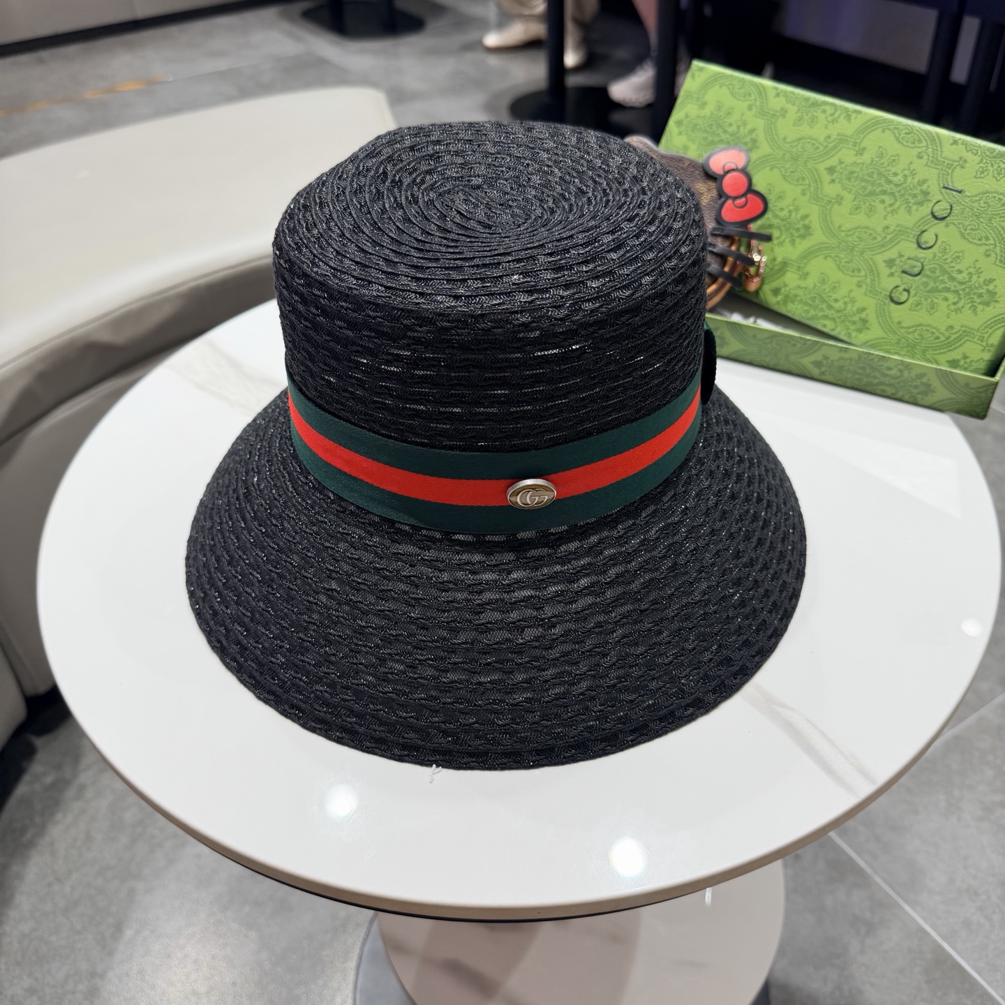 古奇新款桶帽，遮阳草帽，头围57cm