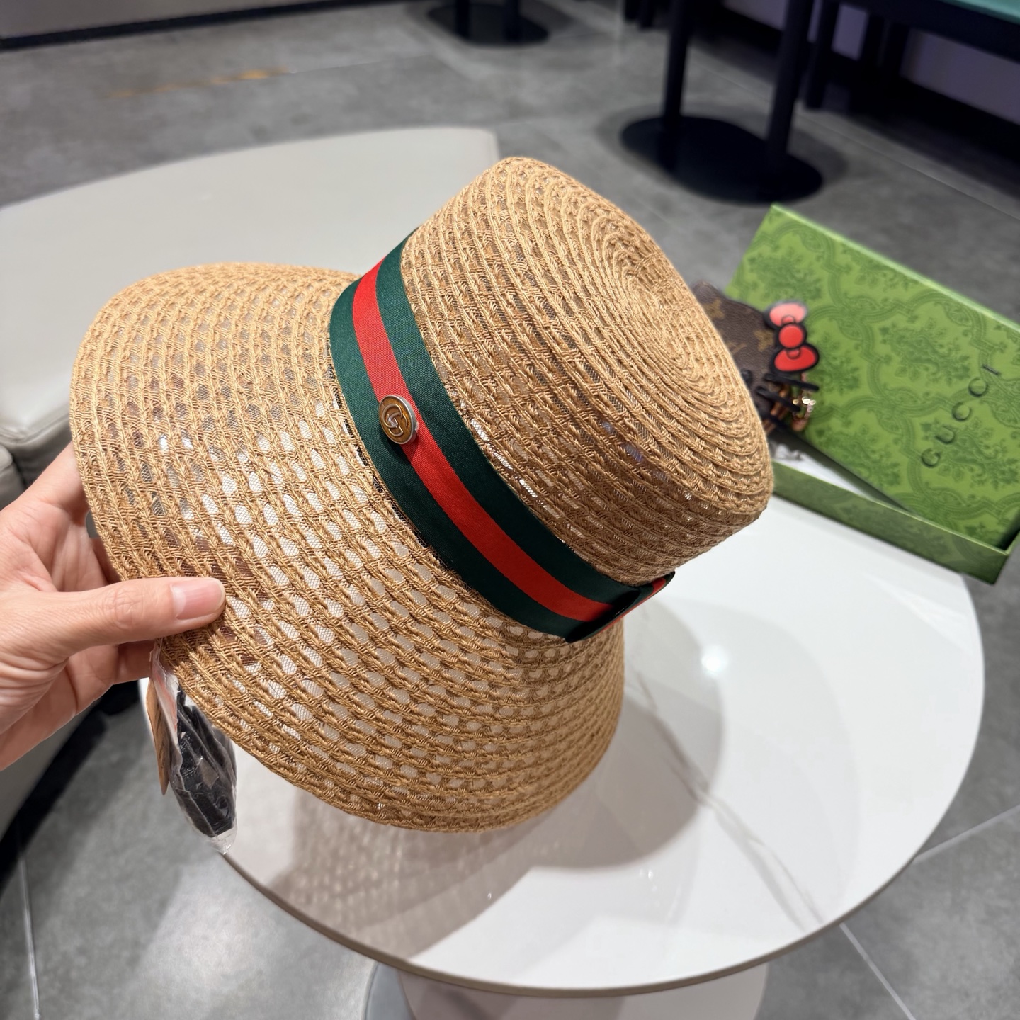 古奇新款桶帽，遮阳草帽，头围57cm
