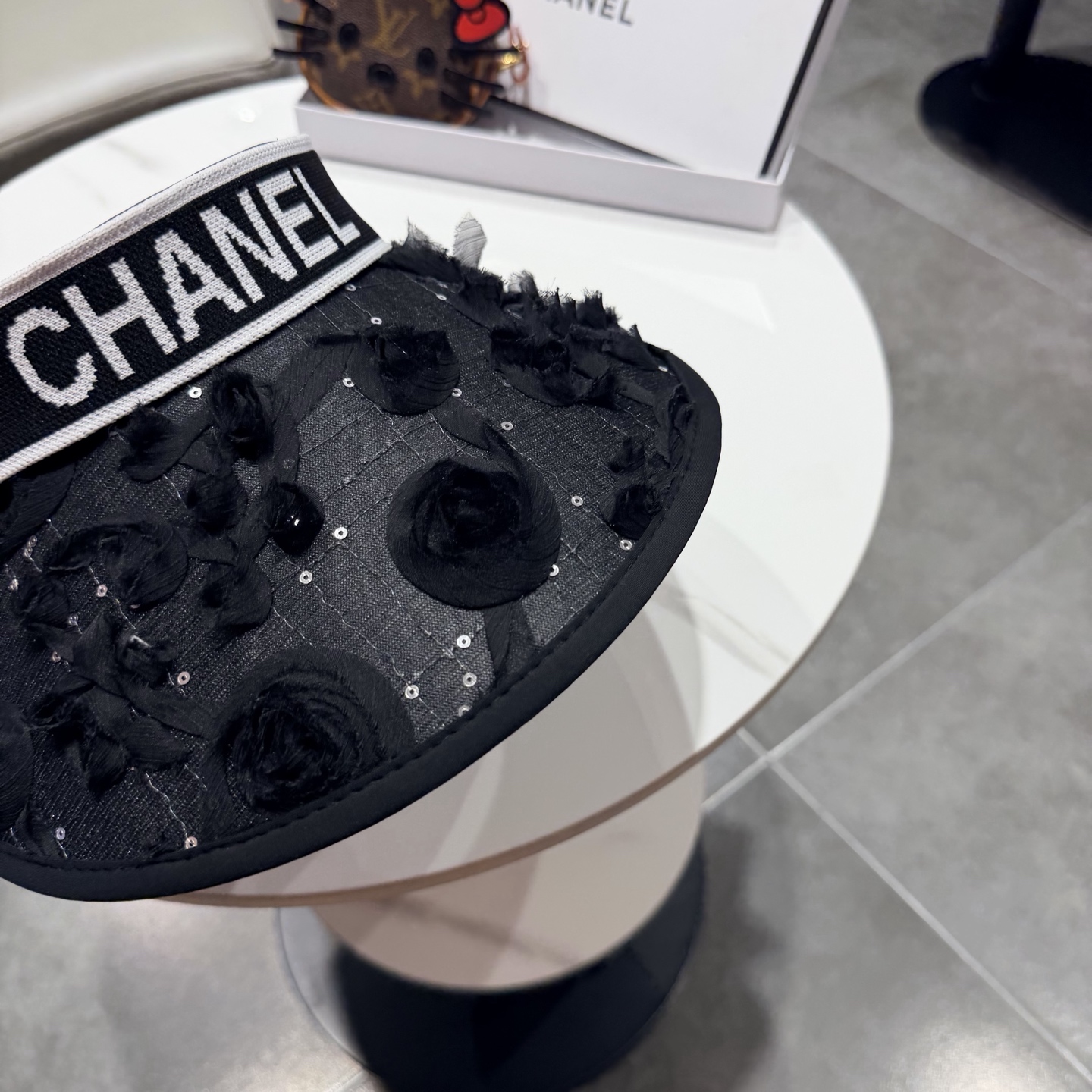 Chanel香奈儿新款小清新空顶遮阳帽，可调节