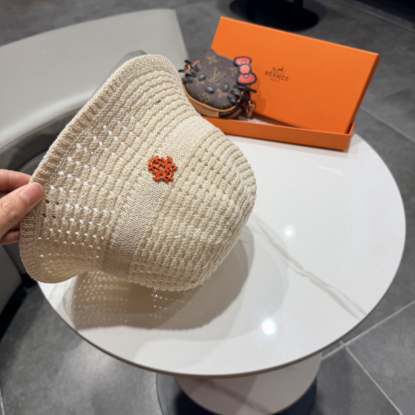 爱马仕春夏新品爆款针织渔夫帽‼️‼️高版本定制百搭时尚