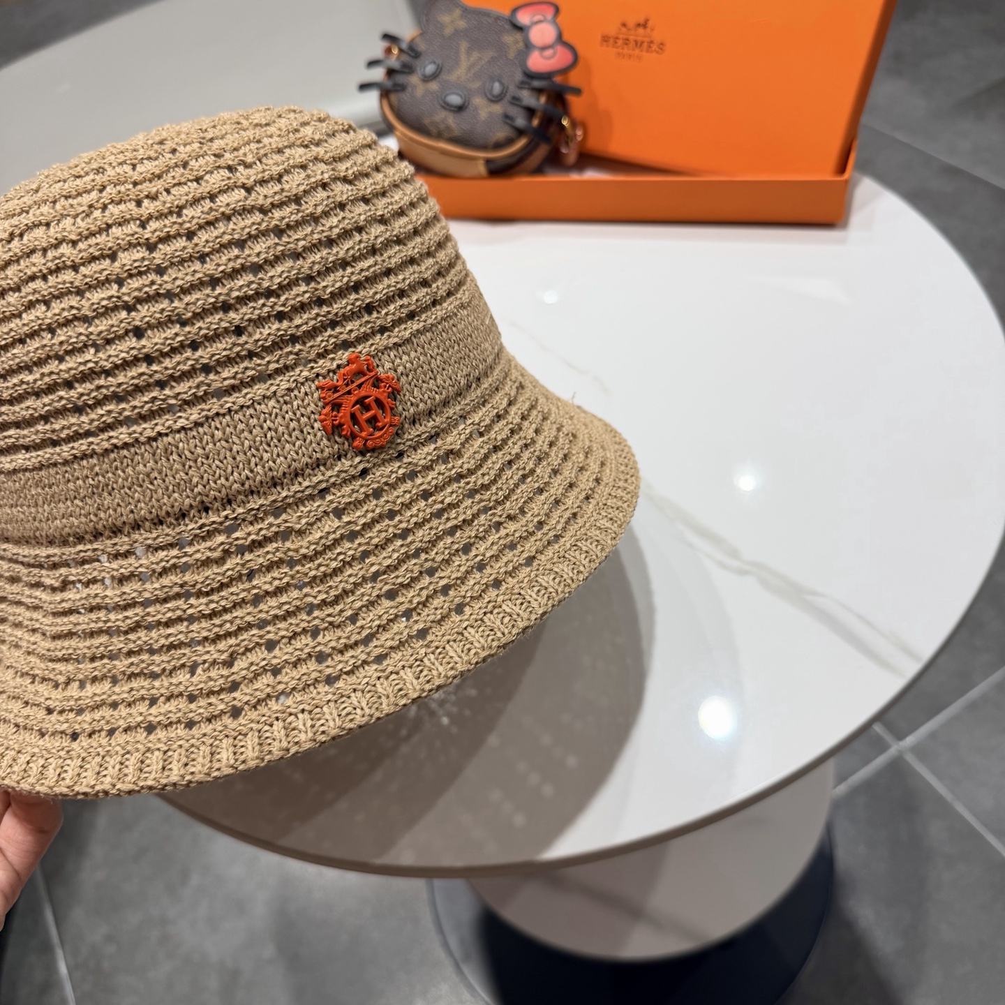 爱马仕春夏新品爆款针织渔夫帽‼️‼️高版本定制百搭时尚