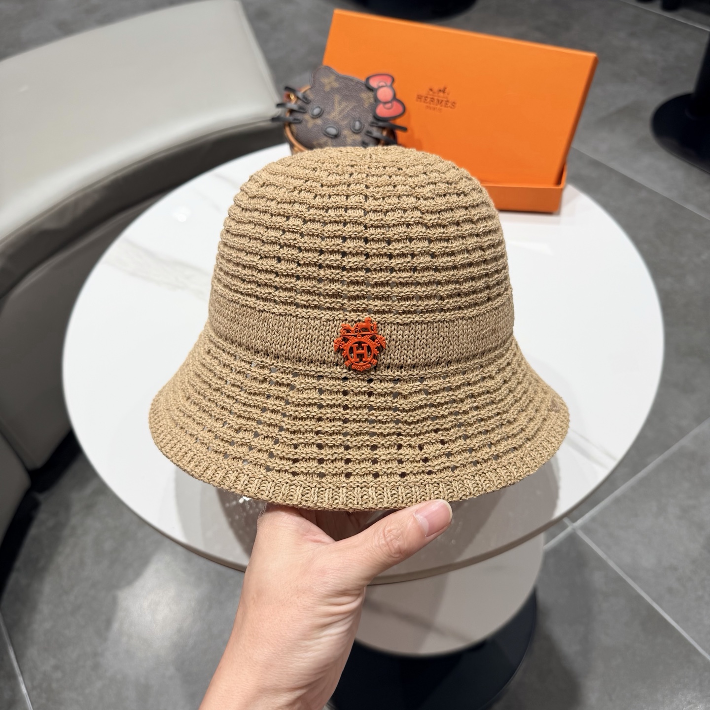 爱马仕春夏新品爆款针织渔夫帽‼️‼️高版本定制百搭时尚