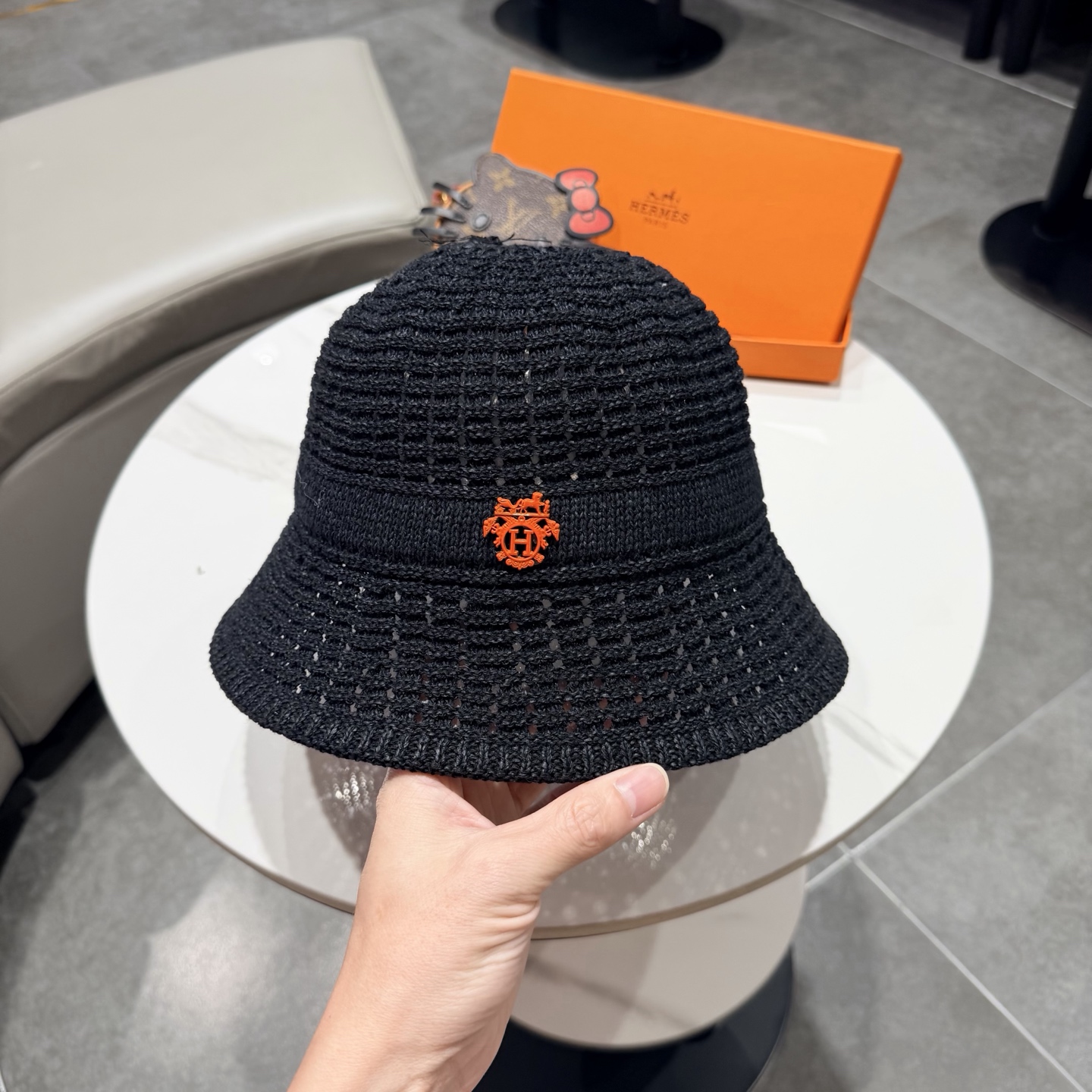 爱马仕春夏新品爆款针织渔夫帽‼️‼️高版本定制百搭时尚