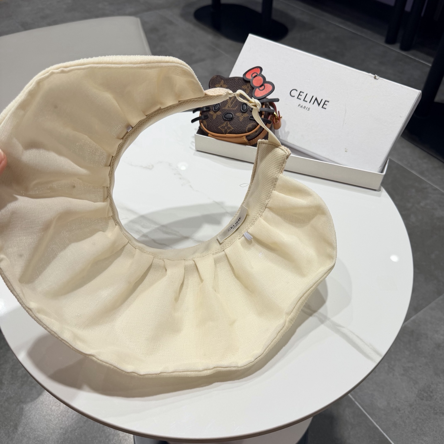 赛琳celine甜美珍珠空顶防晒帽女夏天大檐遮阳贝壳帽海边度假防紫外线渔夫帽