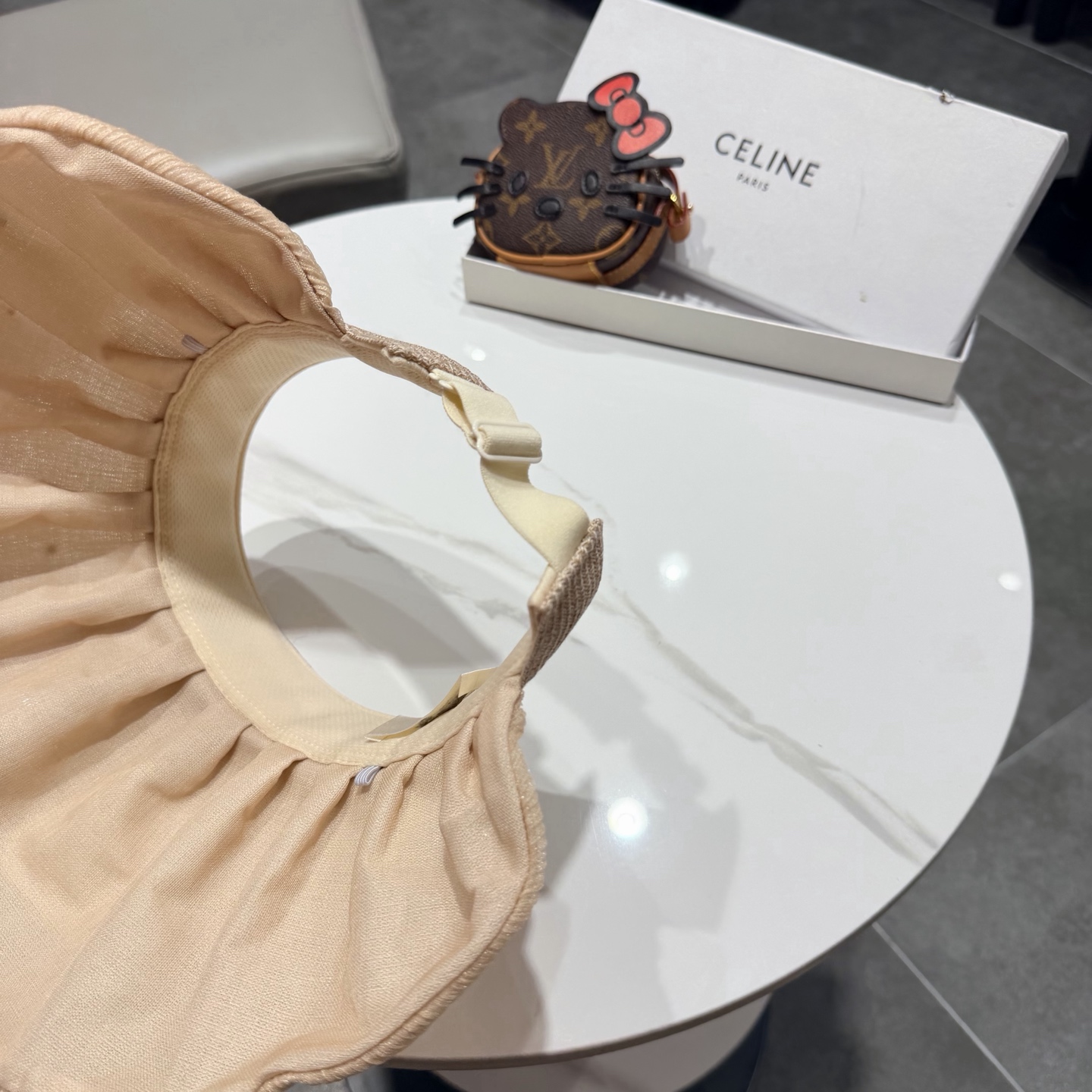 赛琳celine甜美珍珠空顶防晒帽女夏天大檐遮阳贝壳帽海边度假防紫外线渔夫帽