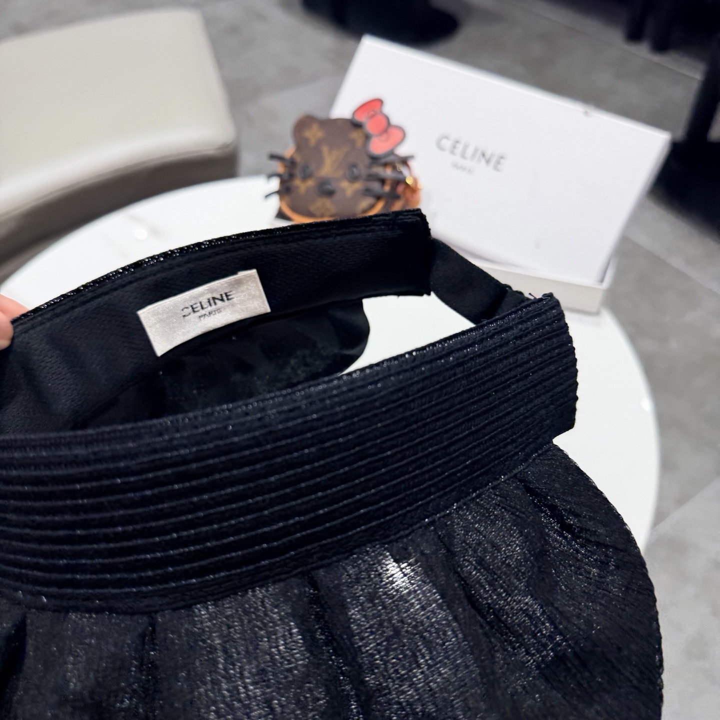 赛琳celine甜美珍珠空顶防晒帽女夏天大檐遮阳贝壳帽海边度假防紫外线渔夫帽