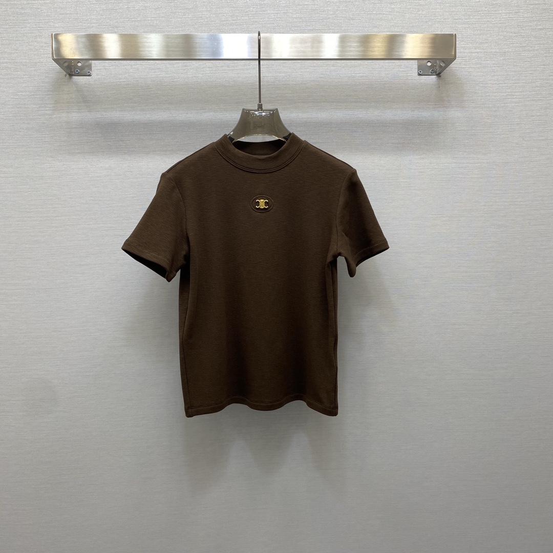 New Air-Based Tie Metal Button Short T-Shirt in 5 Colors, Sizes S-XL - 图片 5