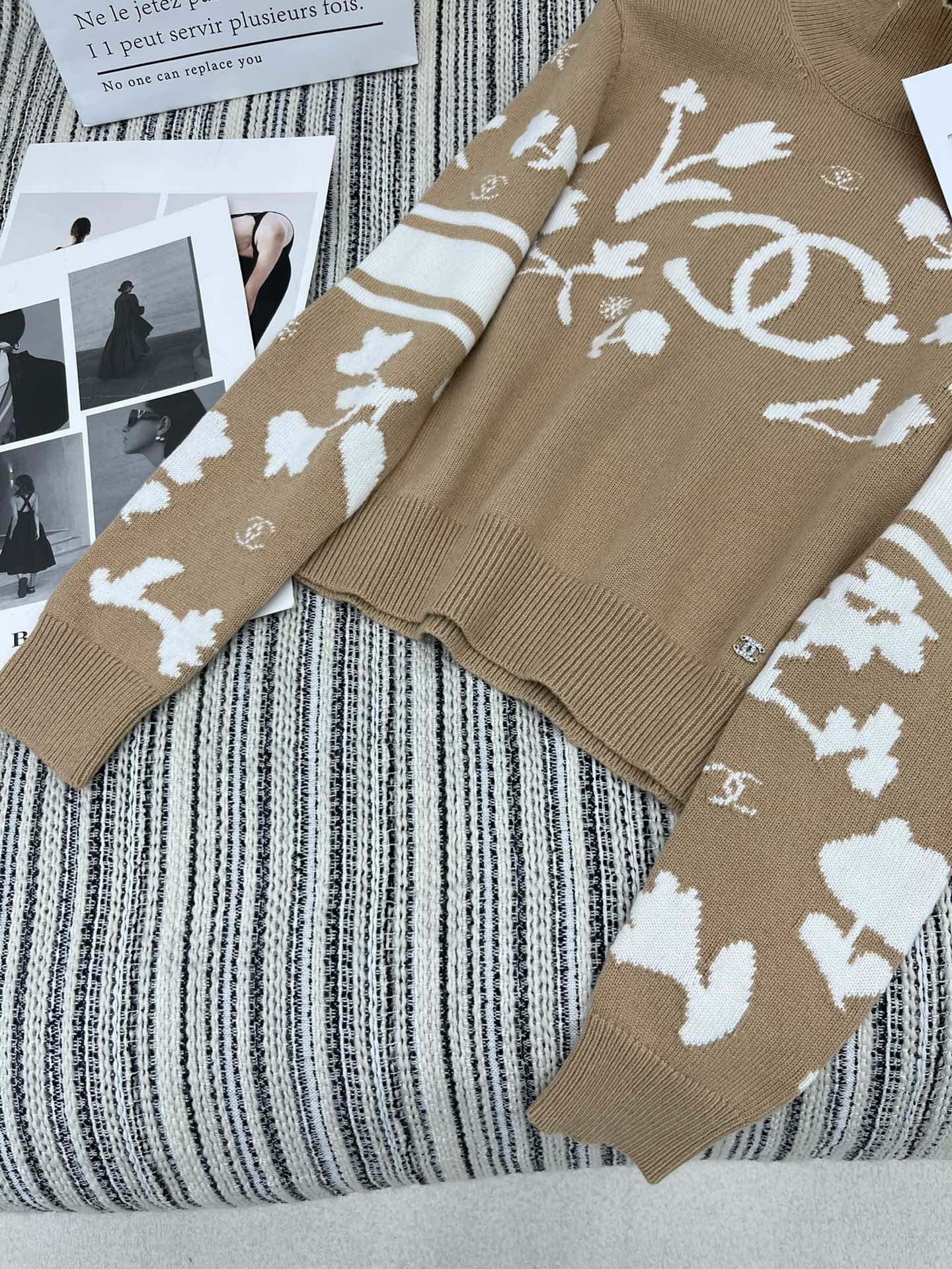 4/爆款现货原单品质Chane*24新品羊毛针织高领提花毛衣滑雪滑雪️系列定制YB进口羊毛材质质感舒适柔