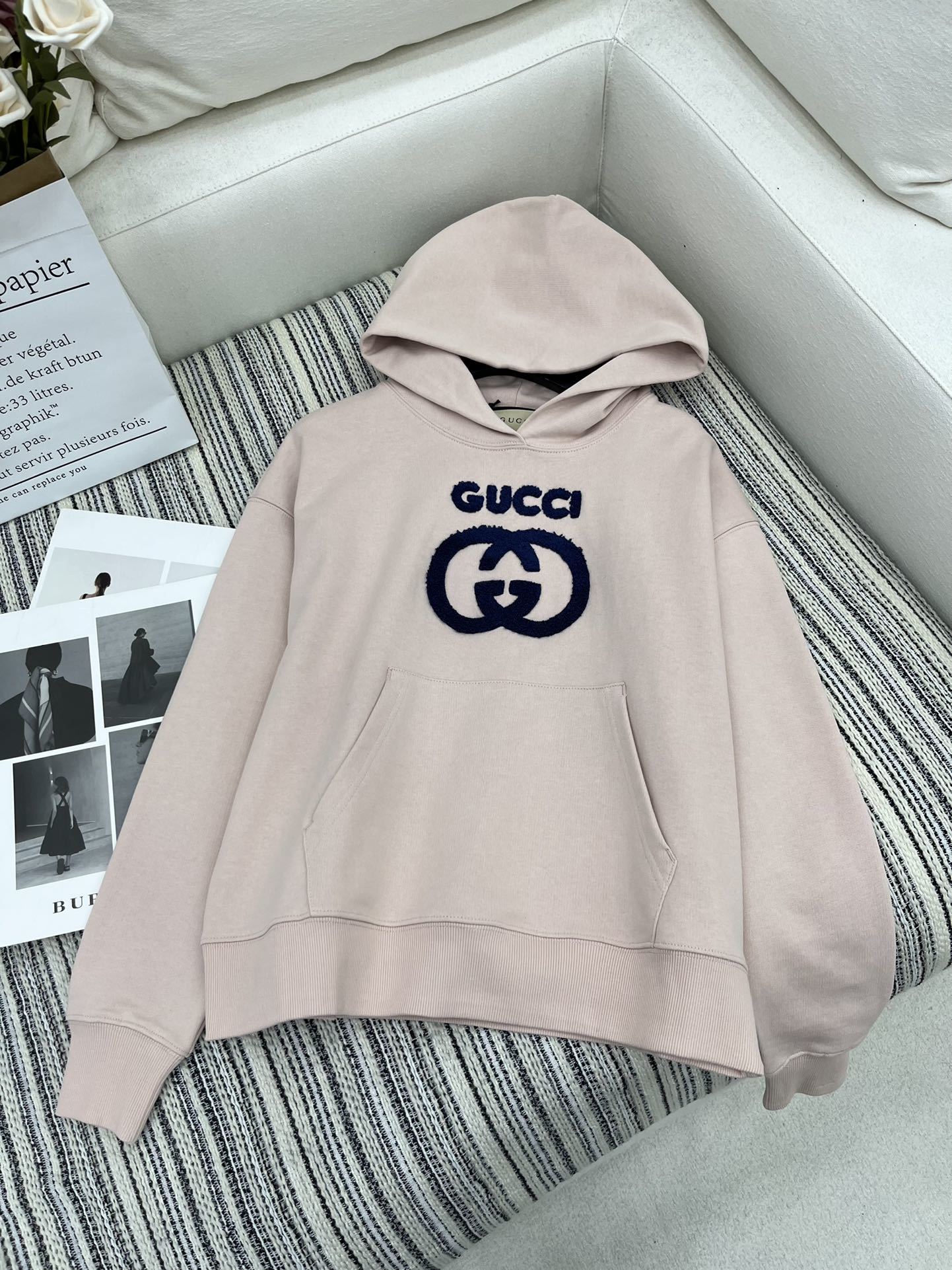 4/爆款现货原单品质Gucc*2024新品植绒卫衣卫裤定制YB原生全棉材质亲肤透气质感十足戴帽卫衣裁剪落