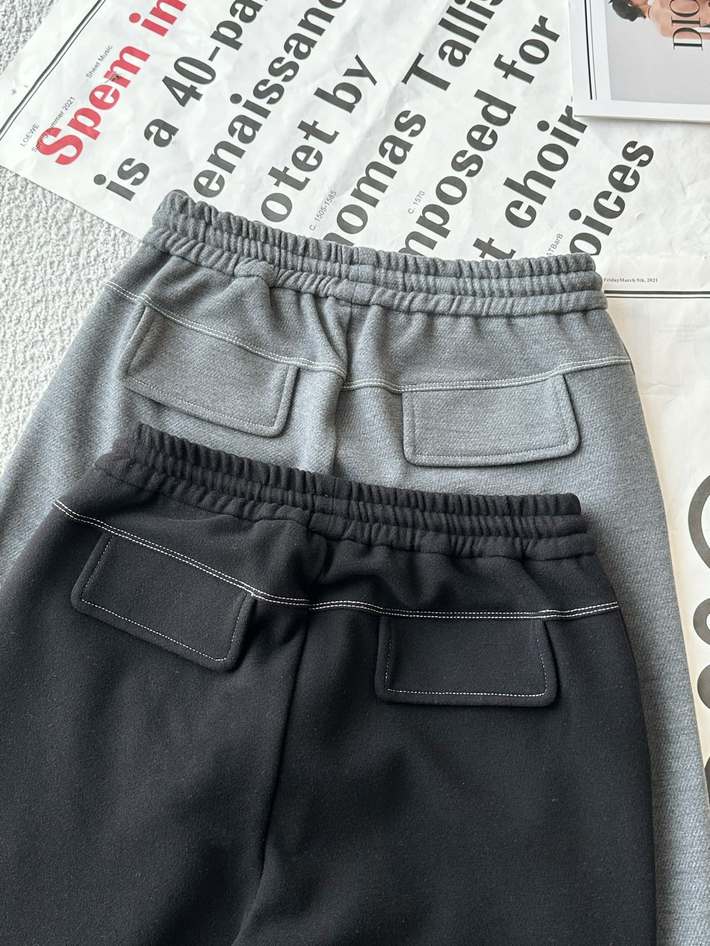 4/爆款现货原单品质小众*撞色卷边抽绳休闲裤复古回潮博主女神无数次上身可见钟爱程度之高经典裤型可拉长身材