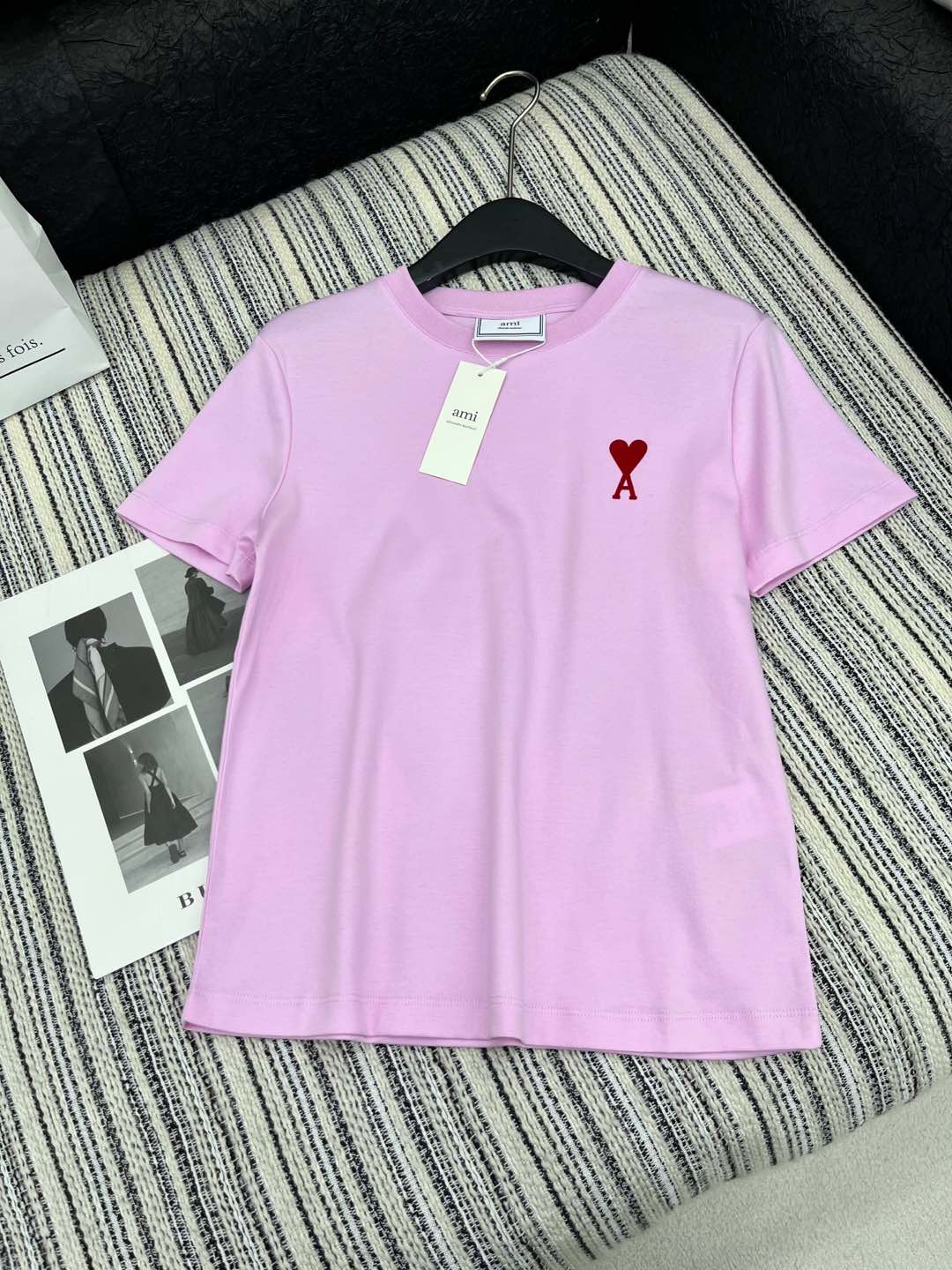 🛒𝐍𝐄𝐖 · 𝟐𝟎𝟐5/爆款现货

原单品质 Ami*｜2025早春新品圆领短袖𝑇𝑒𝑒
定制YB丝光棉材
