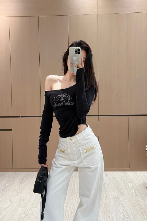 Chrome Hearts 2025 Early Autumn New Off-Shoulder Hot Drill Top 1 Chrome Hearts 2025 Early Autumn New Off-Shoulder Hot Drill Top