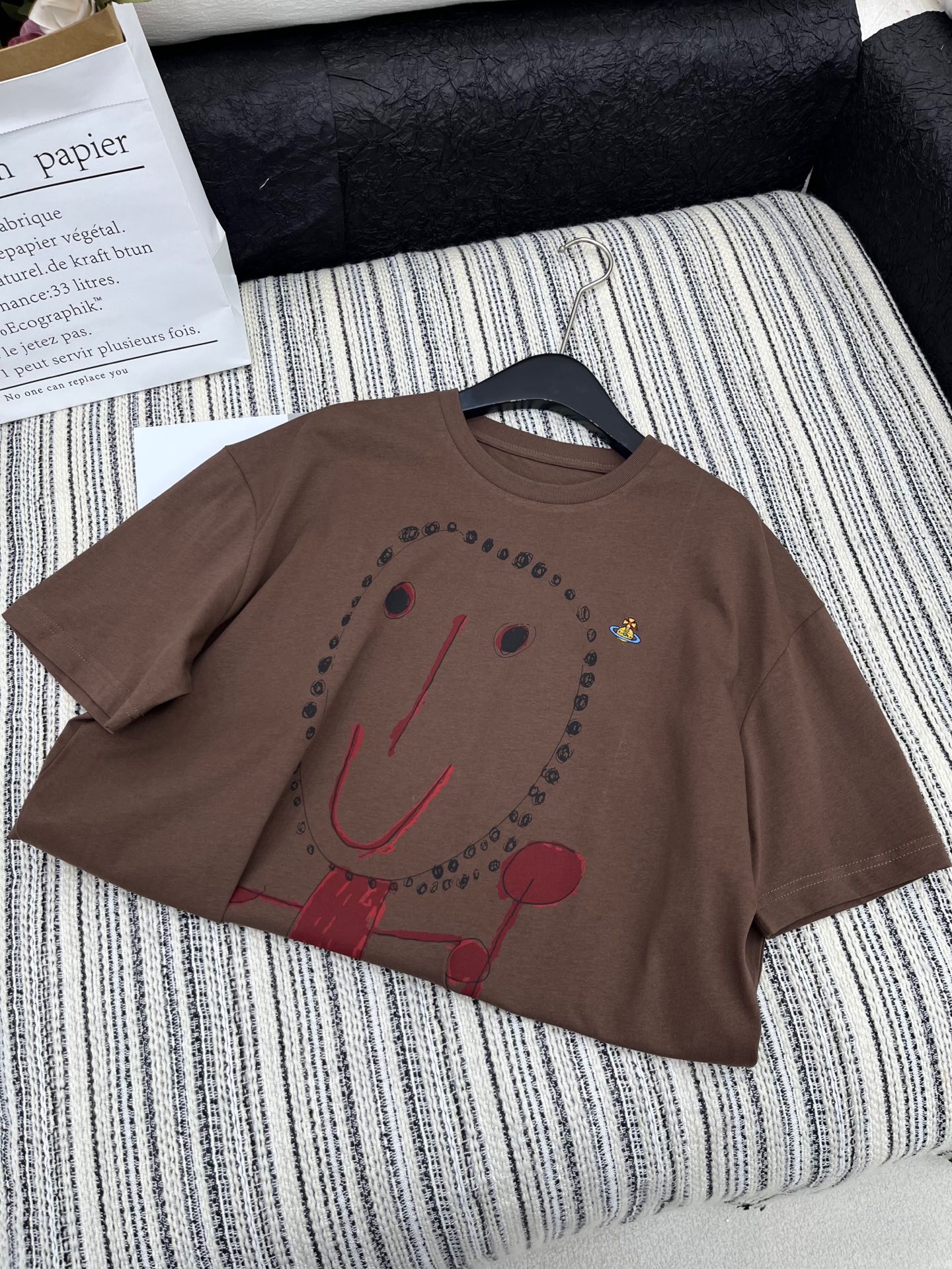 “High-end Women’s Clothes: Queen’s 25 New T-shirt, Cotton-lined Fabric, Brown Gray, S M L” - 图片 7