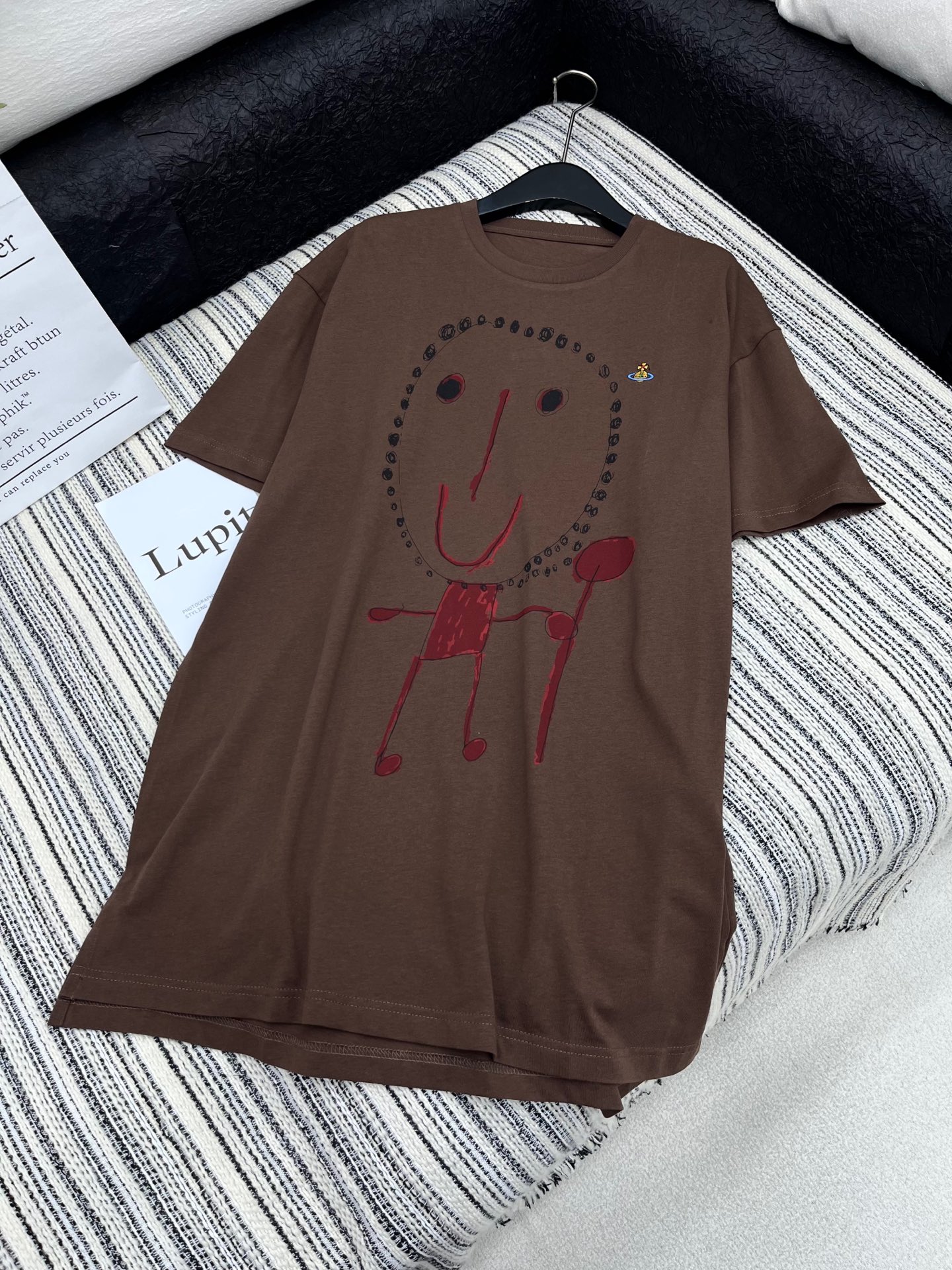 “High-end Women’s Clothes: Queen’s 25 New T-shirt, Cotton-lined Fabric, Brown Gray, S M L” - 图片 2