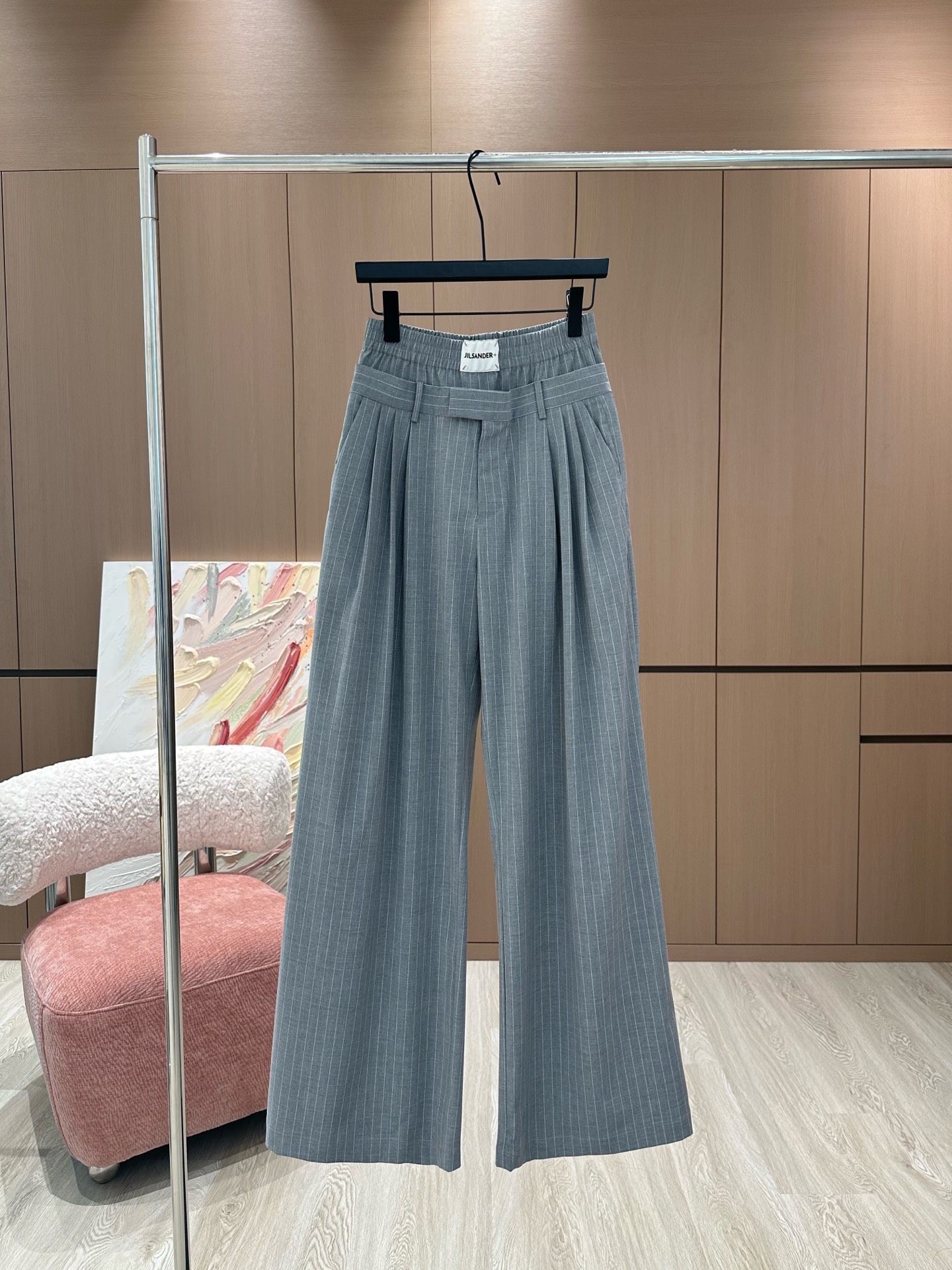 High Quality Women’s Clothes Set: Leisure Pants with Long Legs, Curry Gray, Sizes S-L - 图片 3