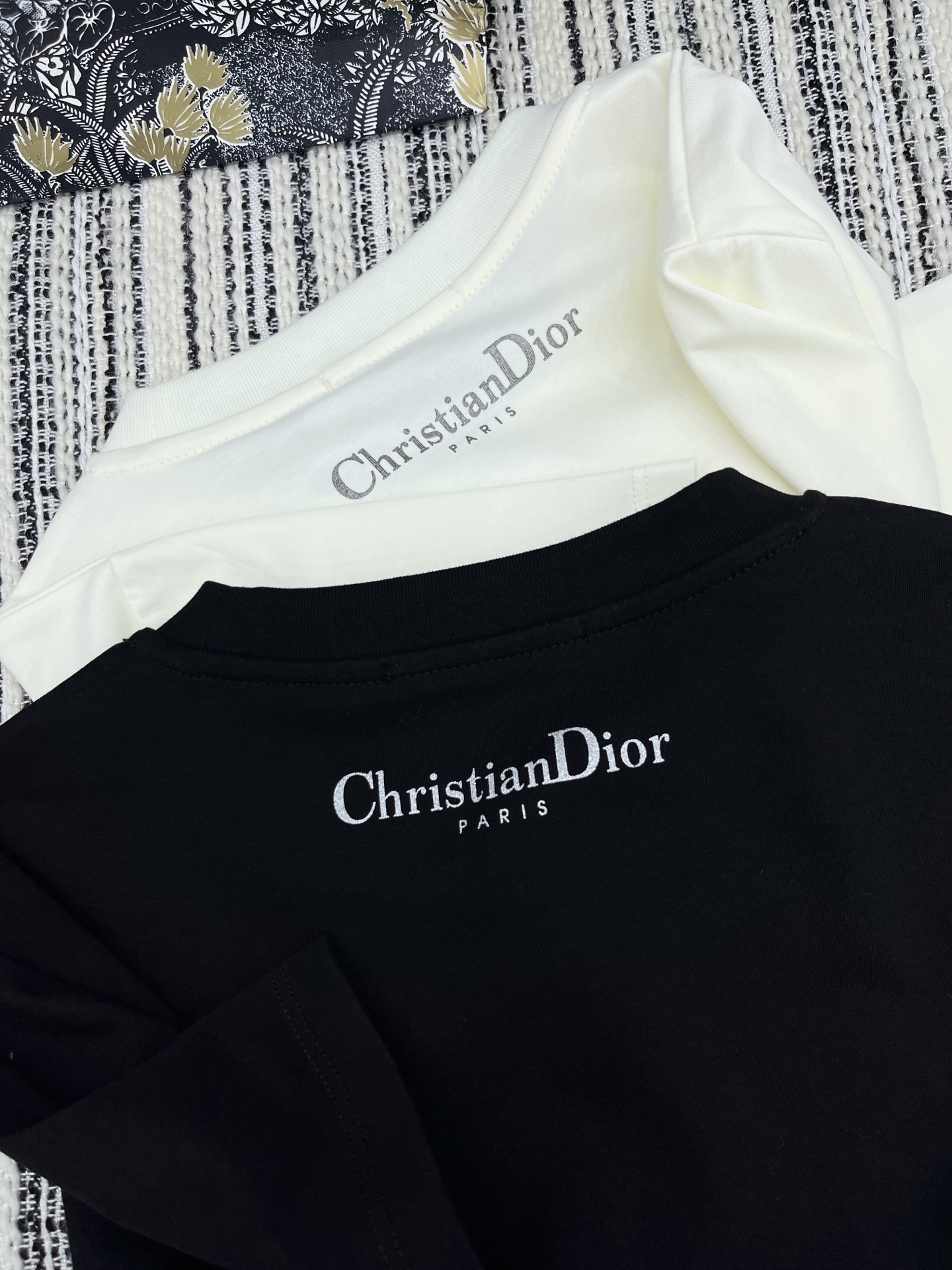 Dior Women's 2025 Embroidered Tee - Premium Cotton, Black & White, Size S-L 8 i1746004795511 9715 0 6