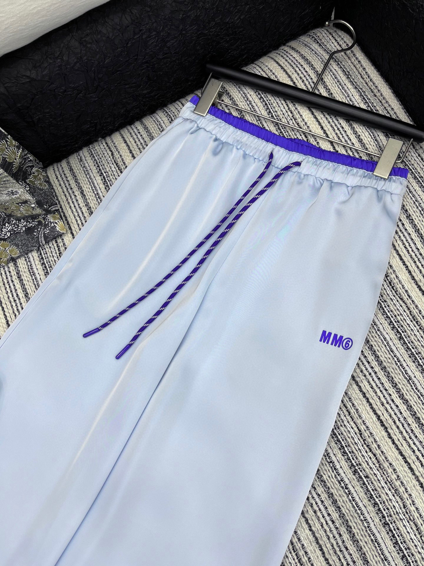 MM6 Maison Margiela Women's Drawstring Casual Pants - Light Blue 2 i1746936736193 8577 0 1