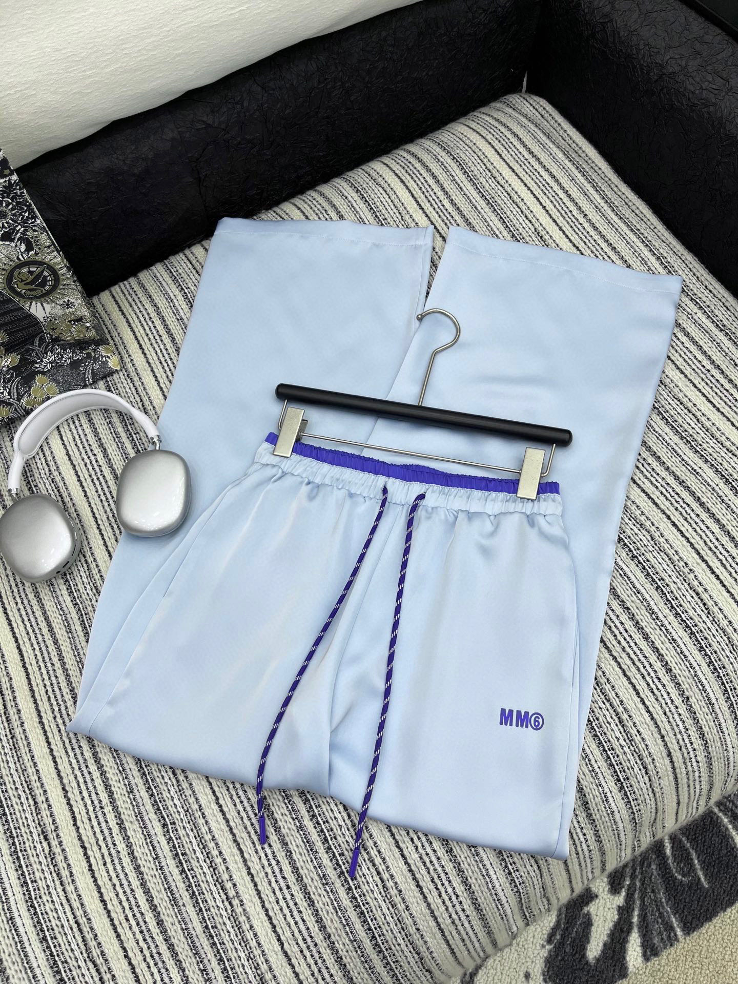 MM6 Maison Margiela Women's Drawstring Casual Pants - Light Blue 6 i1746936737032 3171 0 5