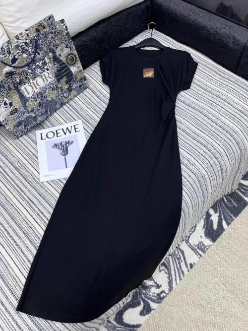 Loewe Elegant T-Shirt Midi Dress with Side Slit - Sophisticated Style 1 Loewe Elegant T-Shirt Midi Dress with Side Slit - Sophisticated Style