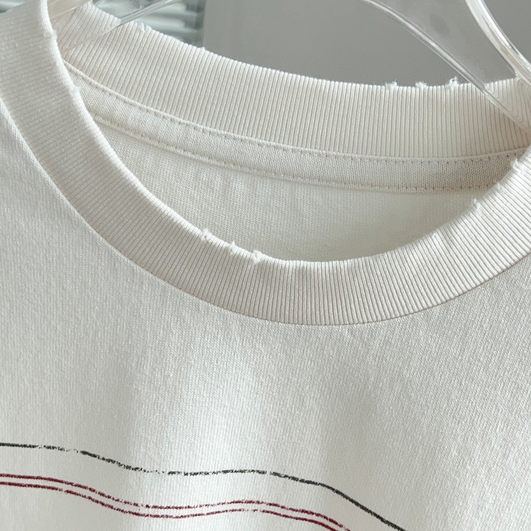 2025 New ACNE STUDIO Letter-Print T-shirts in White, Sizes S-L - 图片 6