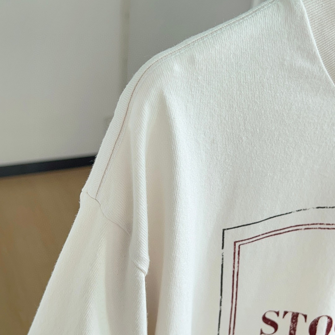 2025 New ACNE STUDIO Letter-Print T-shirts in White, Sizes S-L - 图片 3