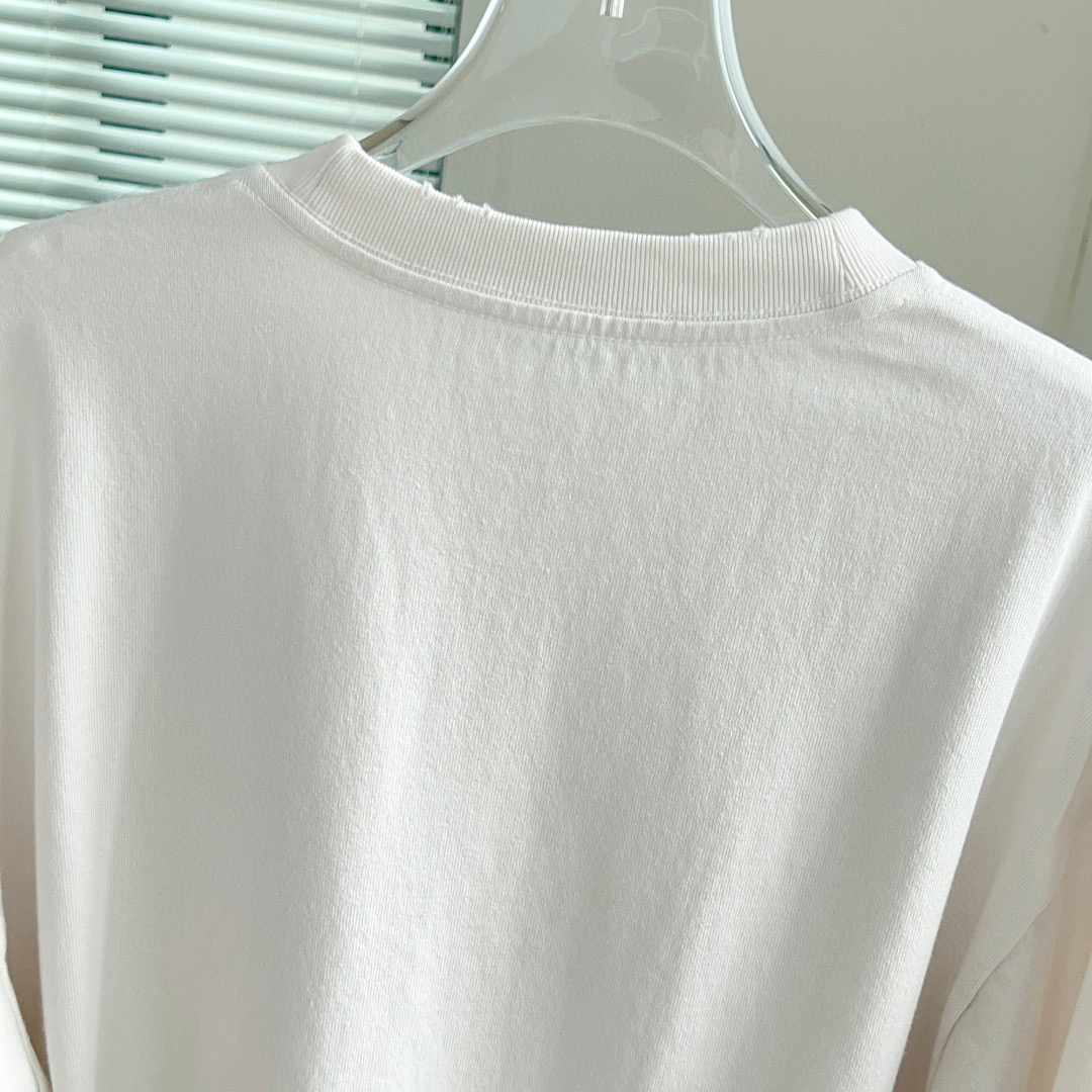 2025 New ACNE STUDIO Letter-Print T-shirts in White, Sizes S-L - 图片 8