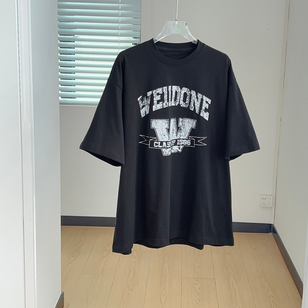 2025 New WE11DON*25 Female Suit: Original Hardcore Tee, Packaged – Black Gray - 图片 4
