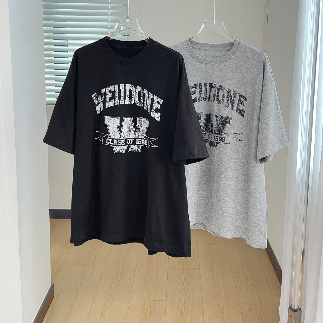2025 New WE11DON*25 Female Suit: Original Hardcore Tee, Packaged – Black Gray