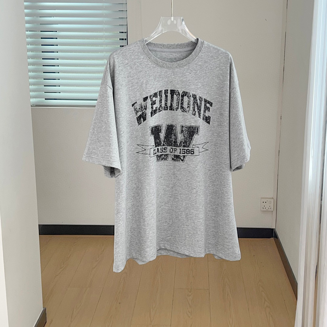 2025 New WE11DON*25 Female Suit: Original Hardcore Tee, Packaged – Black Gray - 图片 6