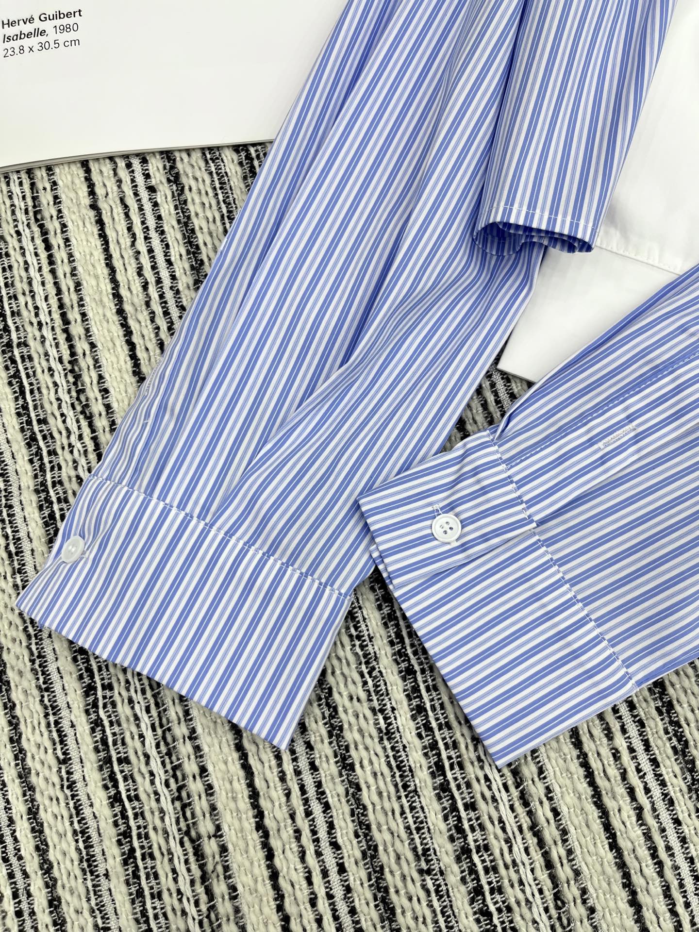 2025 New Embroidered Shawl Shirt for Women in Blue and White, High-Quality Cotton Silk - 图片 5
