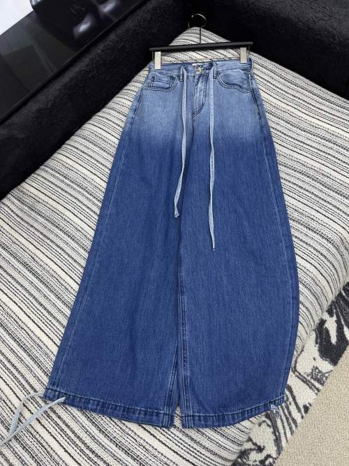 Chanel 2025 Vintage Drawstring Wide Leg Jeans - Effortless Style & Comfort 1 Chanel 2025 Vintage Drawstring Wide Leg Jeans - Effortless Style & Comfort