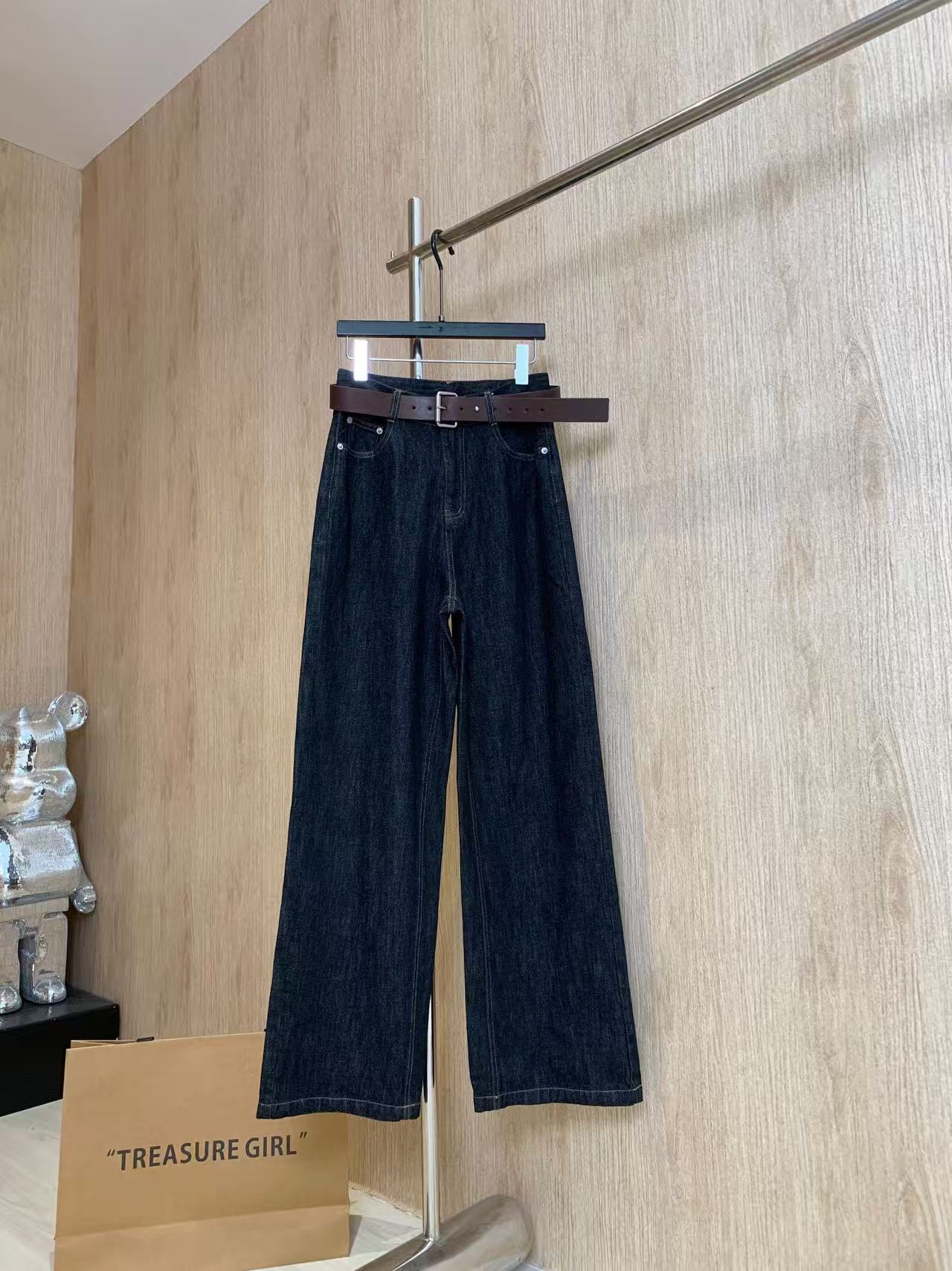 “2025 Female Single-Rate Suit: Customizable Cowboy Material, High Elegance, Deep Blue, S M L” - 图片 5