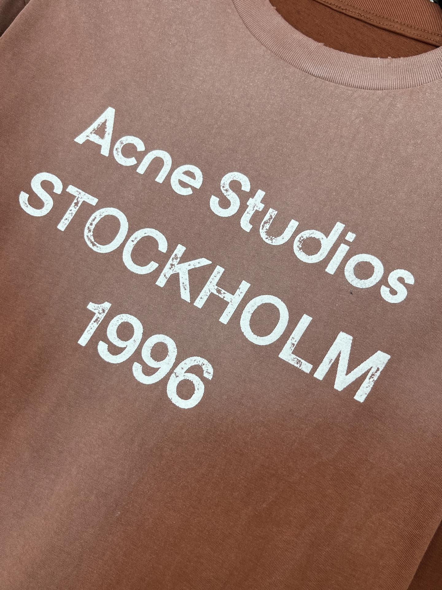 🛒𝐍𝐄𝐖 · 𝟐𝟎𝟐5/爆款现货【原版定制】Acne Stu *｜精致重工洗水磨破印花长袖T恤高级扎染 