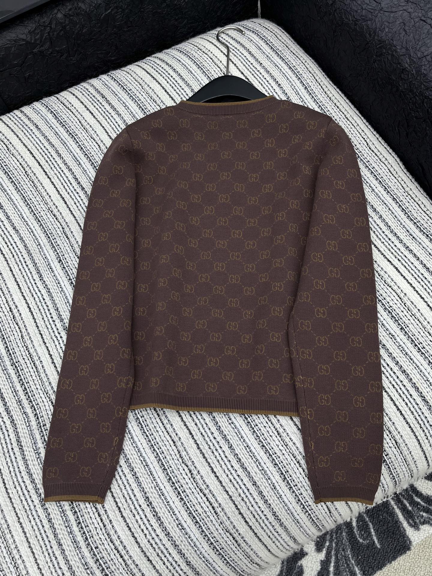 Gucci Jacquard Knit Cardigan - Classic Solid Color, Round Neck, Regular Fit 7 i1757318262930 8451 0 5